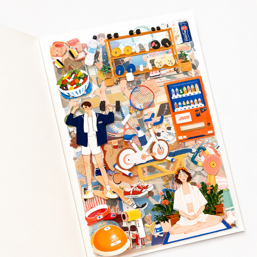Daily Pulse Sticker Book | 800+ PET Stickers 💙
