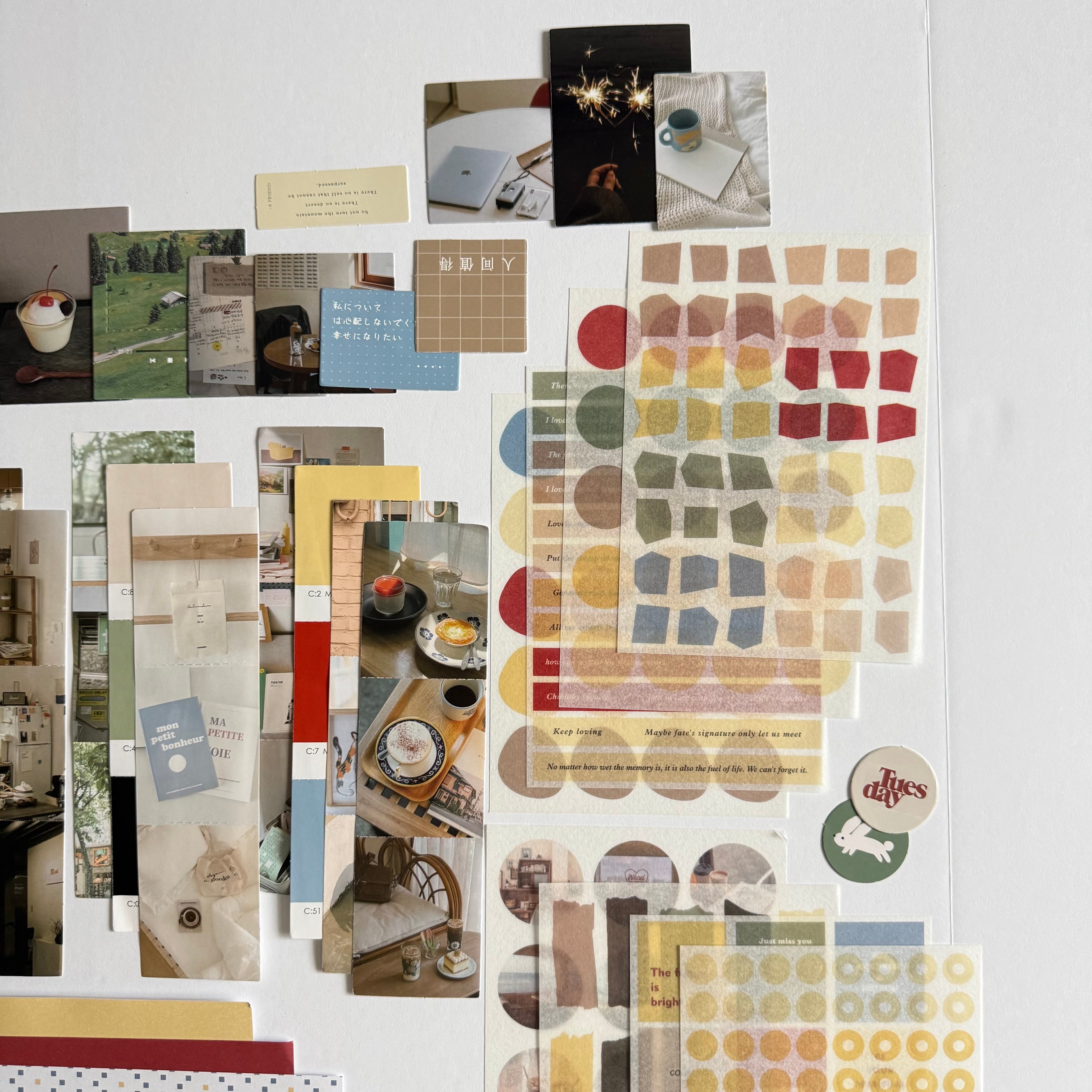 ❤️ Golden Notes Paper Ritual Set — Warm Café Edition