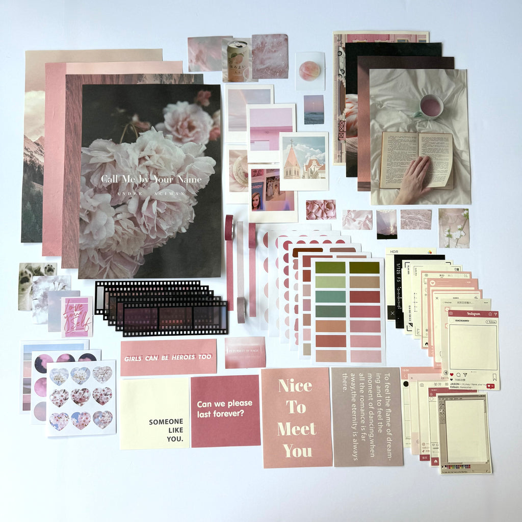 🌸 Blush Romance Archive — Luxury Collage Kit (64 pcs)