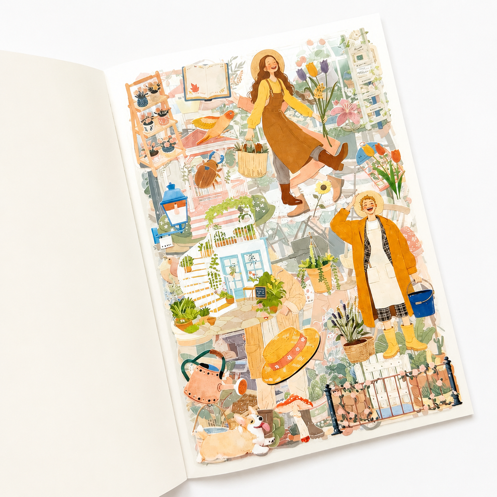 Quiet Bloom Sticker Book | 800+ PET Stickers 🌿