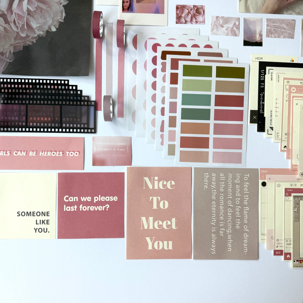 🌸 Blush Romance Archive — Luxury Collage Kit (64 pcs)
