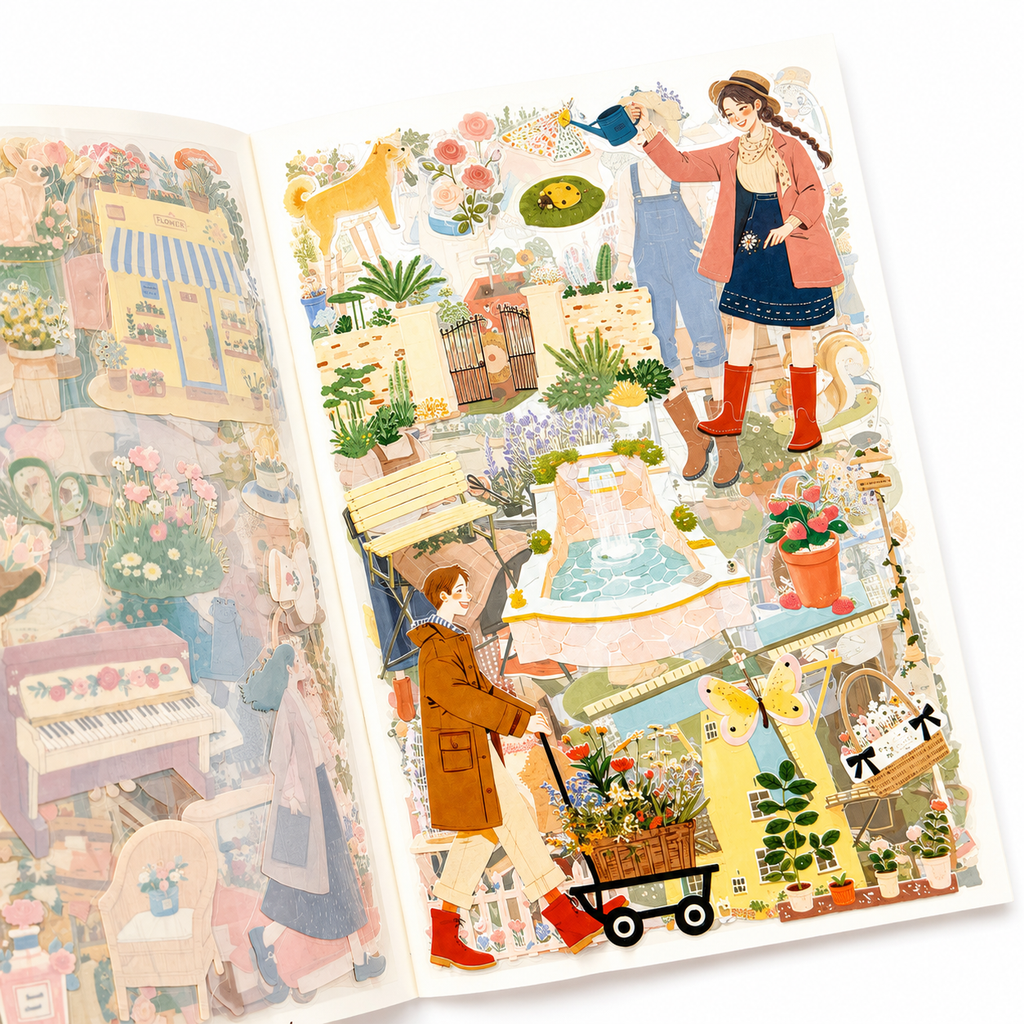 Quiet Bloom Sticker Book | 800+ PET Stickers 🌿