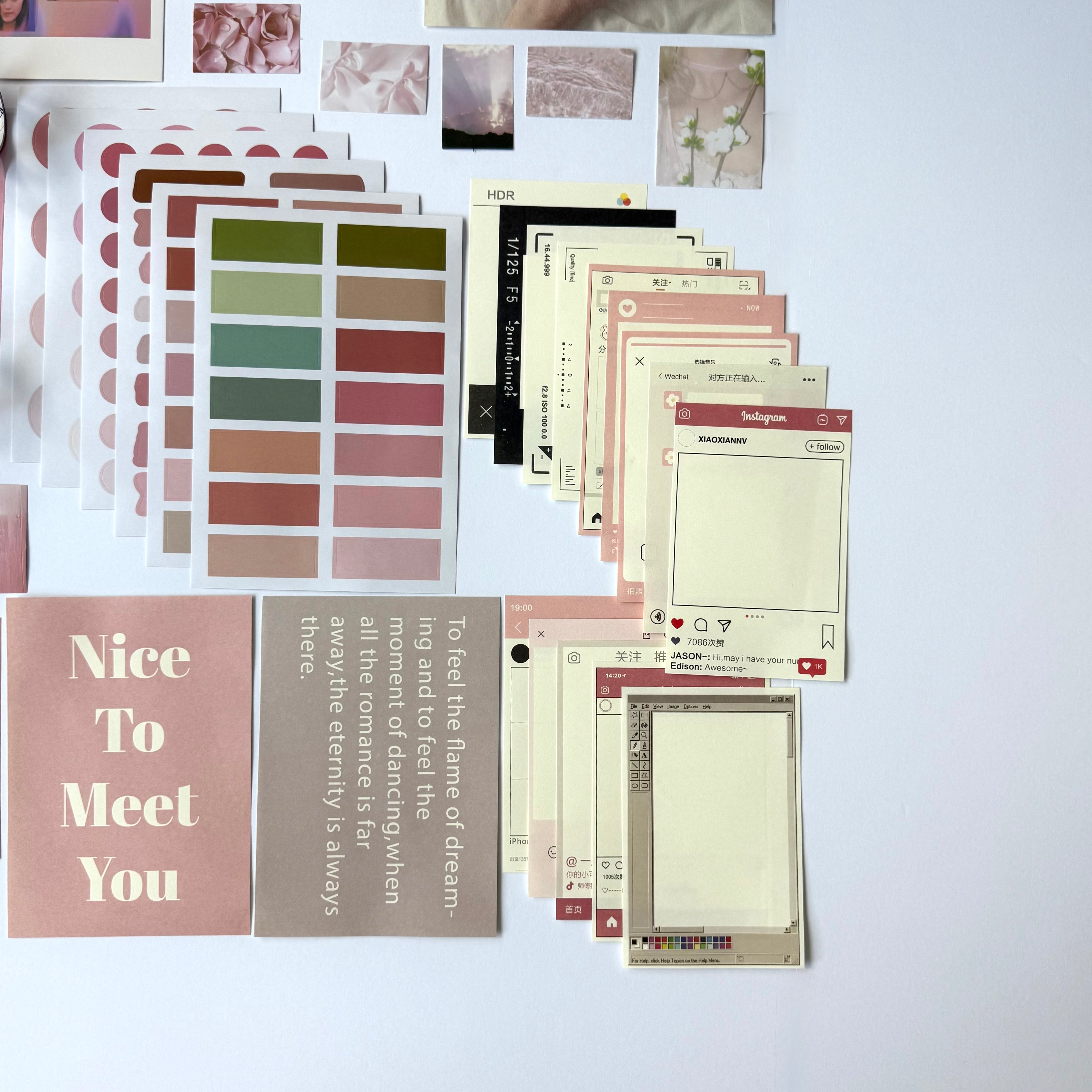 🌸 Blush Romance Archive — Luxury Collage Kit (64 pcs)