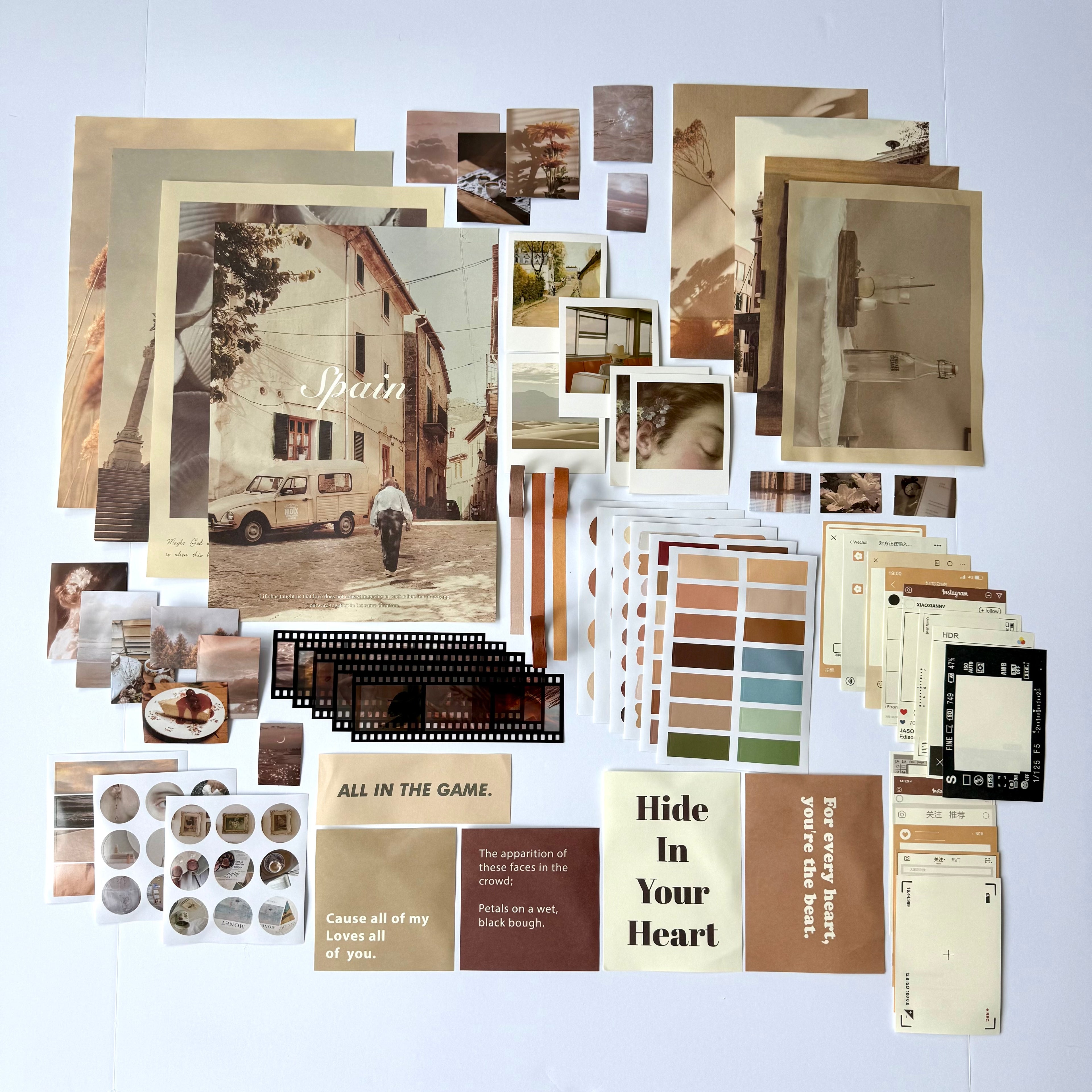 🤎 Spain Vintage Atelier — Luxury Collage Kit (64 pcs)