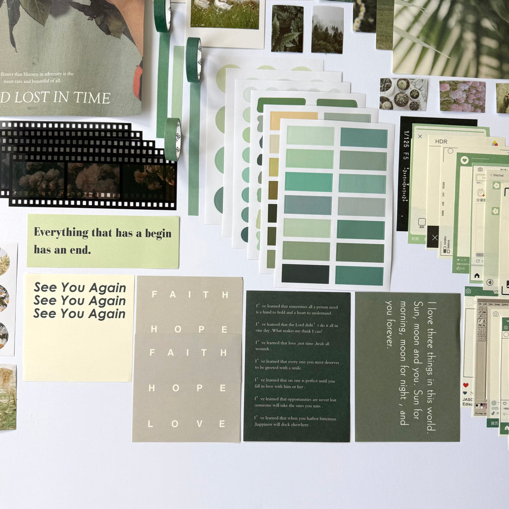 🌿 Nature Memory Collection — Luxury Collage Kit (64 pcs)