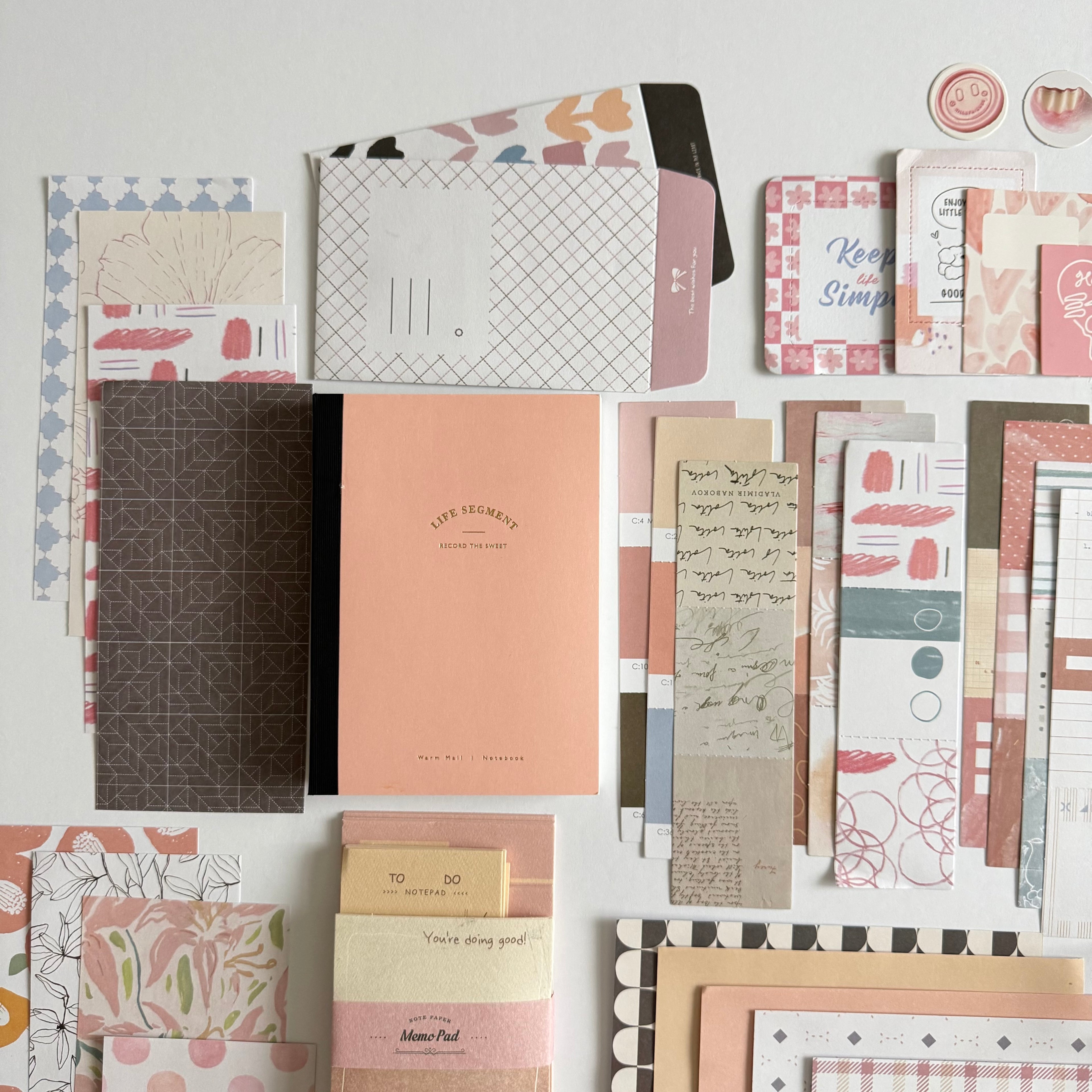 💗 Golden Notes Paper Ritual Set — Blush Mood Edition