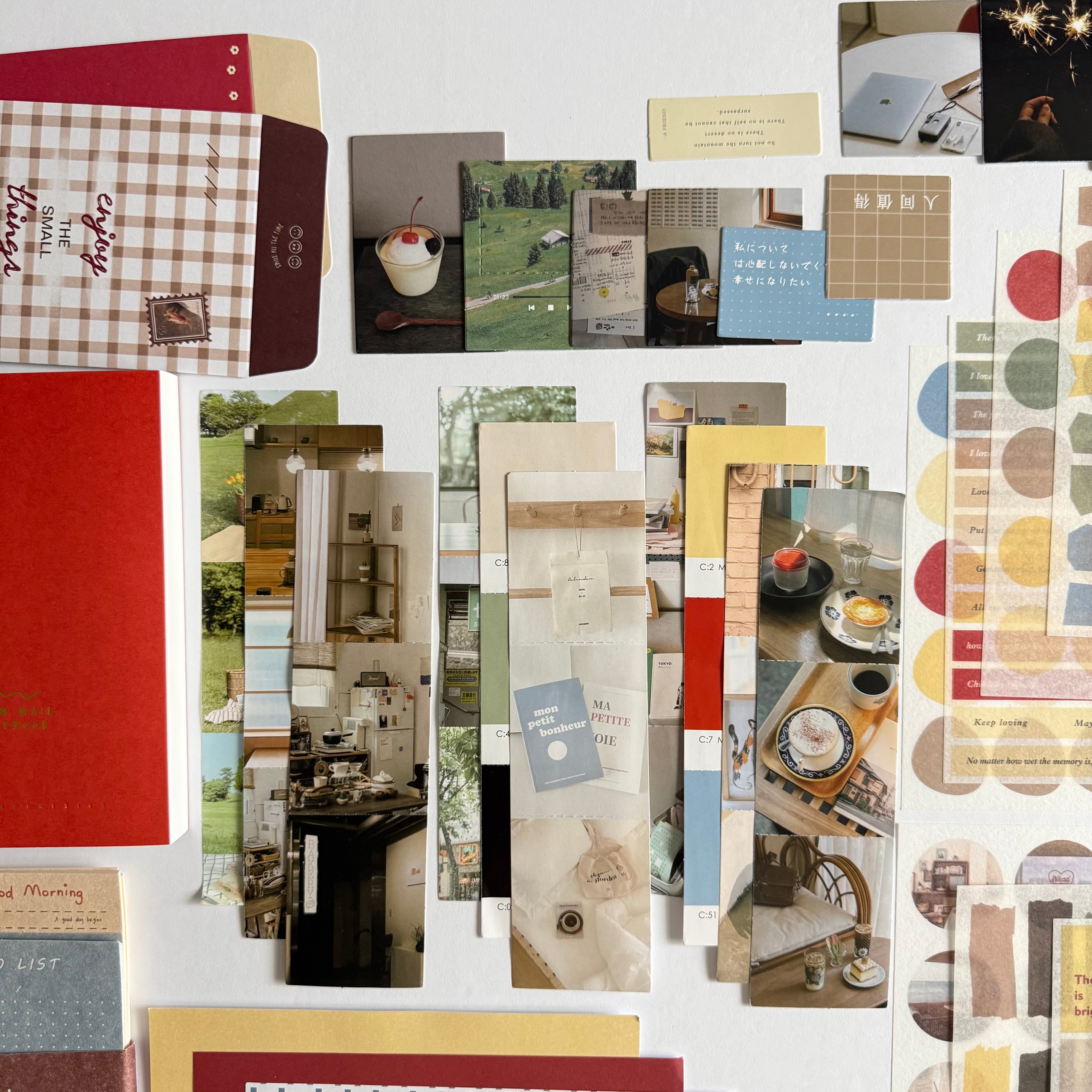 ❤️ Golden Notes Paper Ritual Set — Warm Café Edition