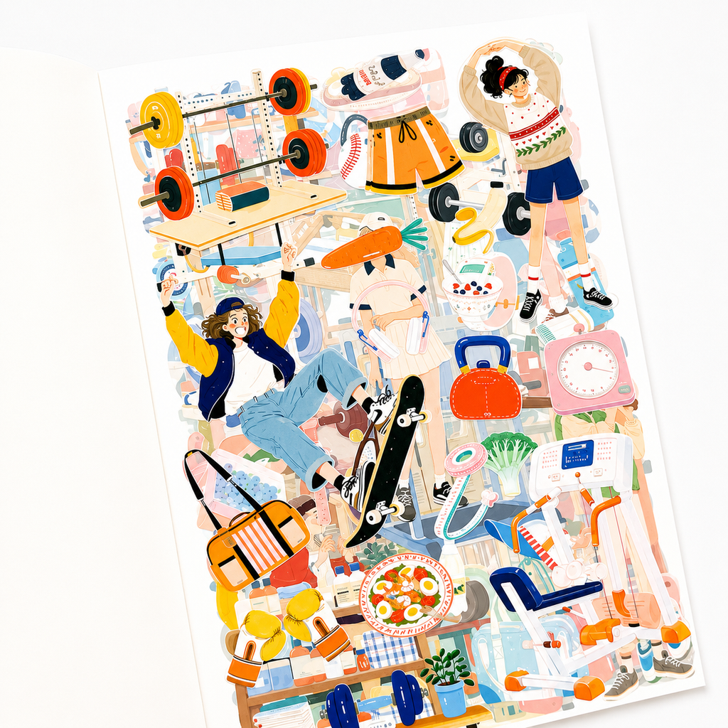 Daily Pulse Sticker Book | 800+ PET Stickers 💙