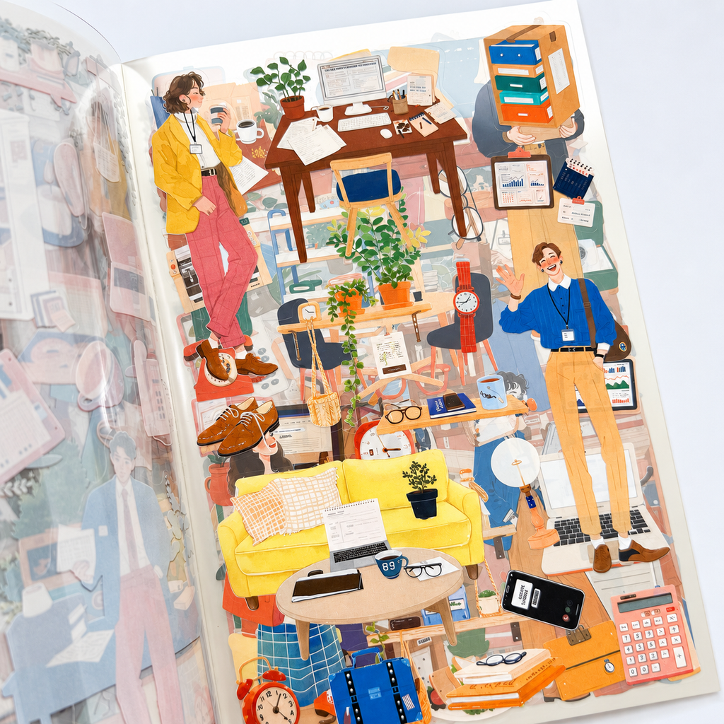 Morning Hustle Sticker Book | 800+ PET Stickers ☀️