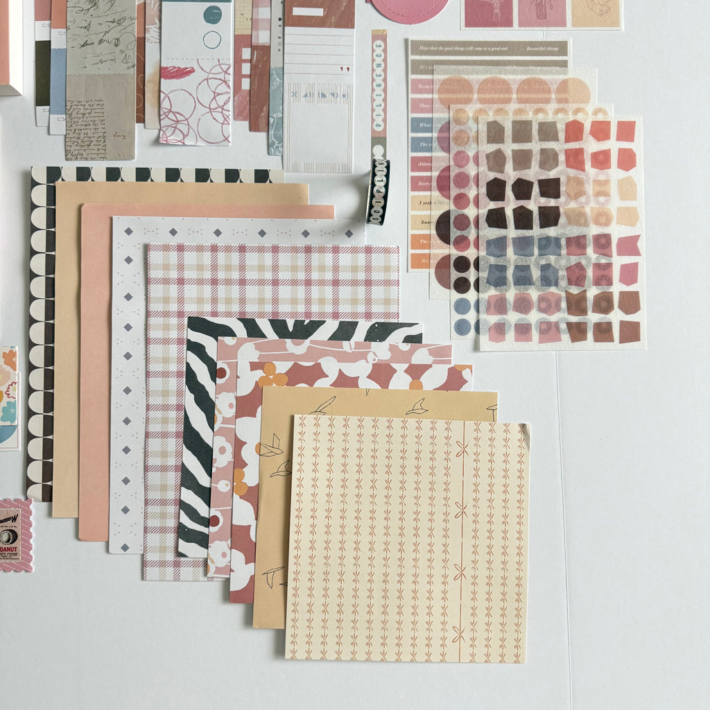 💗 Golden Notes Paper Ritual Set — Blush Mood Edition