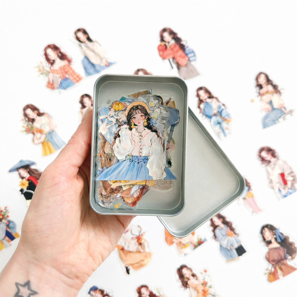 🌾 Clear Foam Fragments of Memories — 100-Piece Sticker Collection