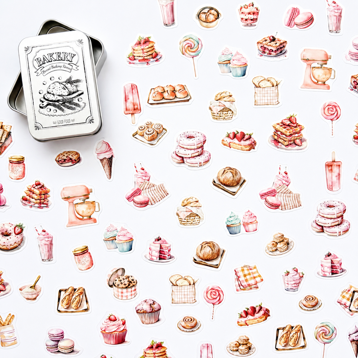 Bakery Dessert Sticker Pack - 100 pcs 🍓
