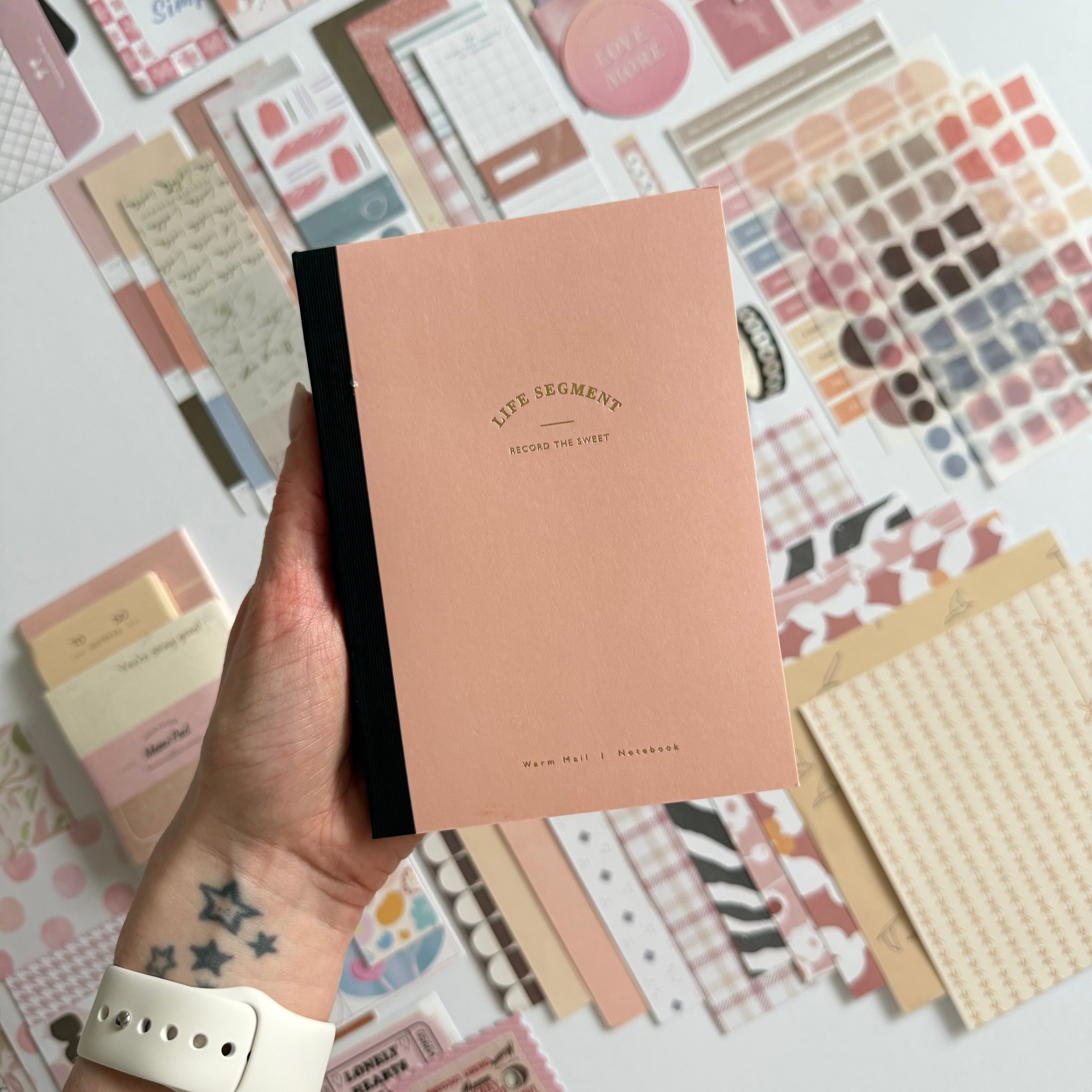 💗 Golden Notes Paper Ritual Set — Blush Mood Edition