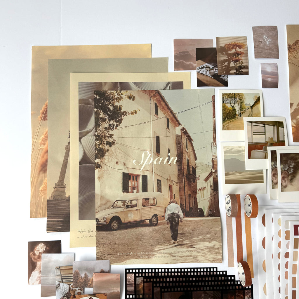 🤎 Spain Vintage Atelier — Luxury Collage Kit (64 pcs)