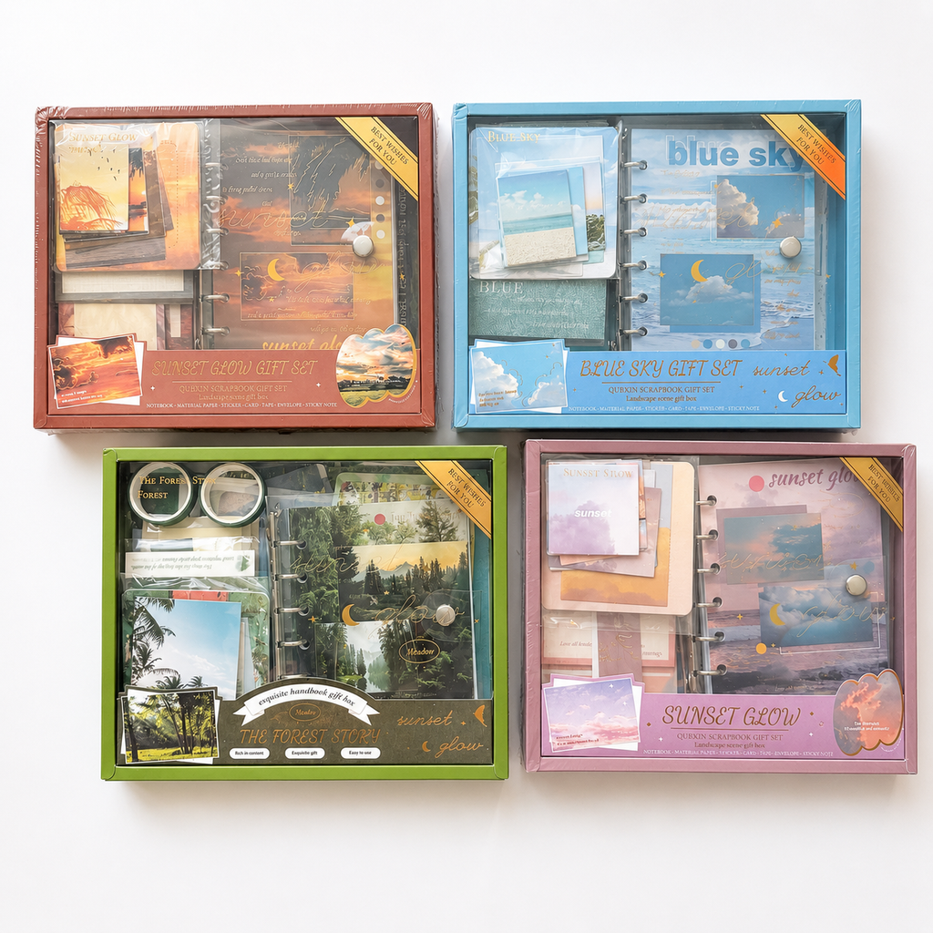 🌅 Sunset Glow Scrapbook Set (105 Pieces) 🌅