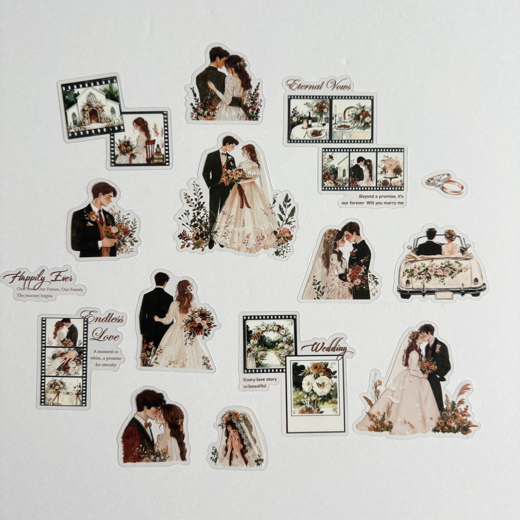 🌿 Garden Promise – Soft Future Dreams Sticker Set (15 pcs) 🌸🤍