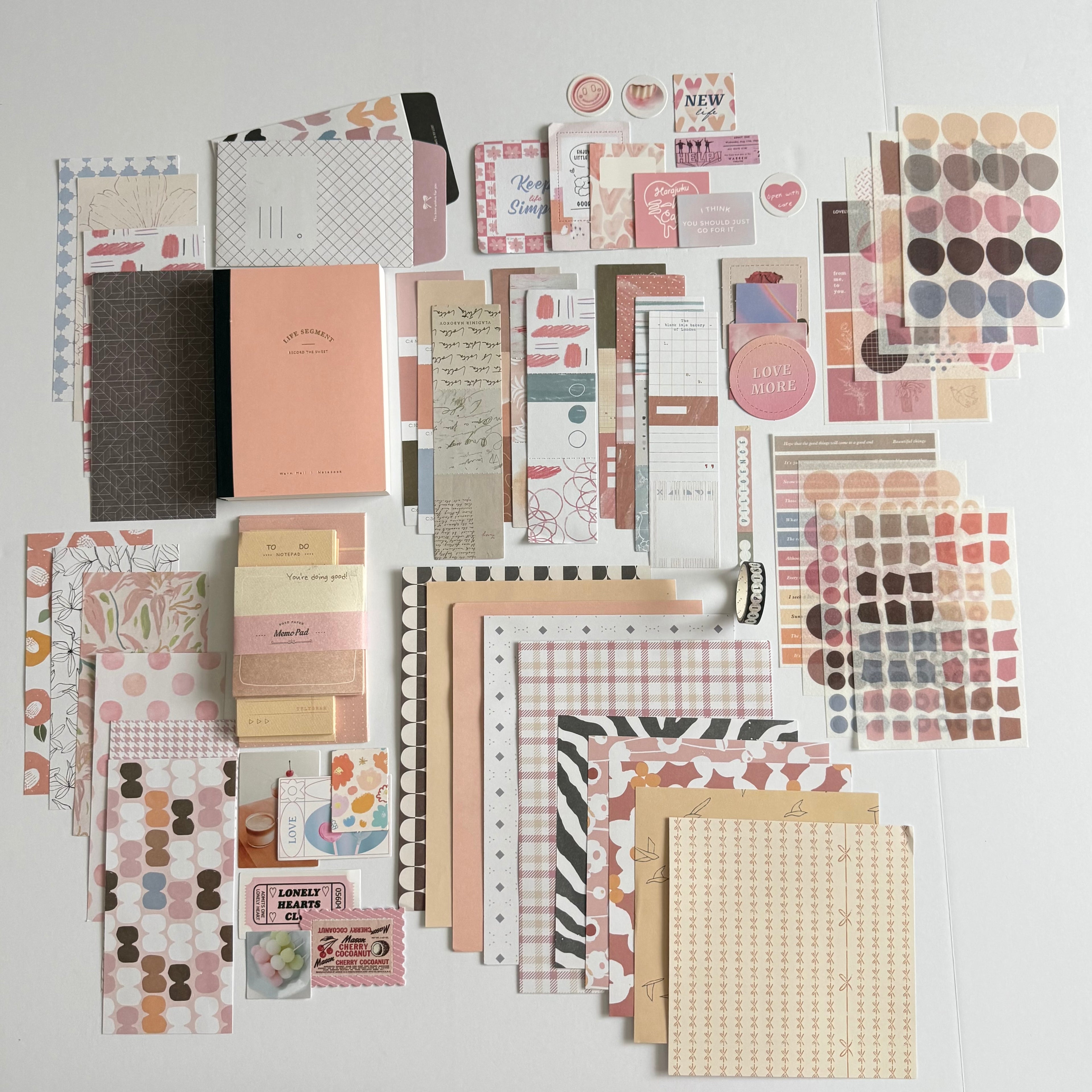 💗 Golden Notes Paper Ritual Set — Blush Mood Edition