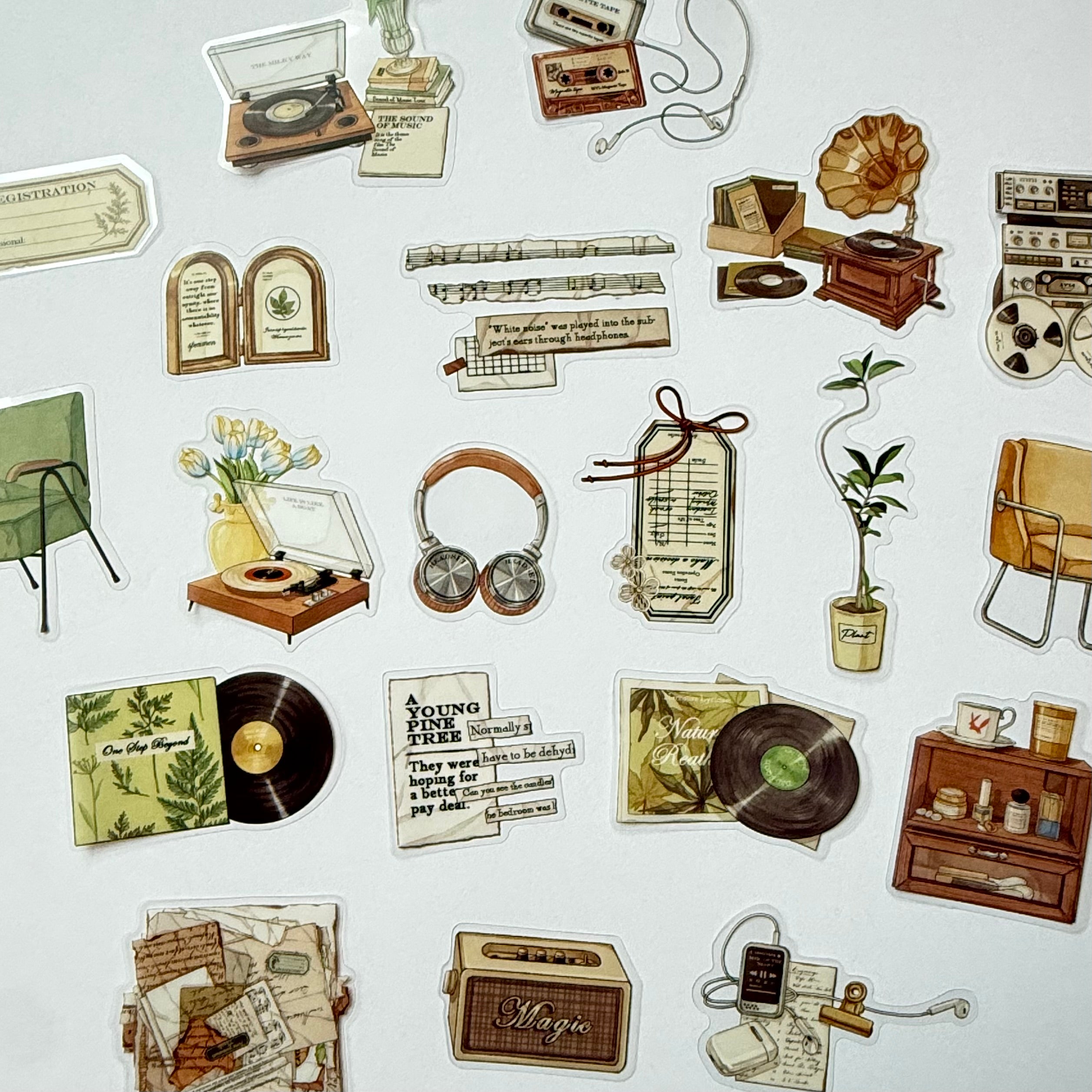 Soft Vintage Sounds — Sticker Set (20 pcs)