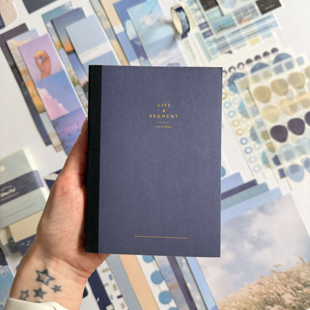 💙 Golden Notes Paper Ritual Set — Sky Calm Edition