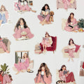 Pink Cozy Evenings – Self-Care Reading Sticker Set (15 pcs) 🌸📖