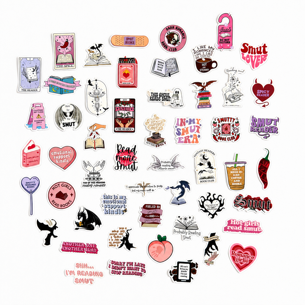 Spicy Book Lover Sticker Pack 🌶️📚 (18+) - 50 pcs