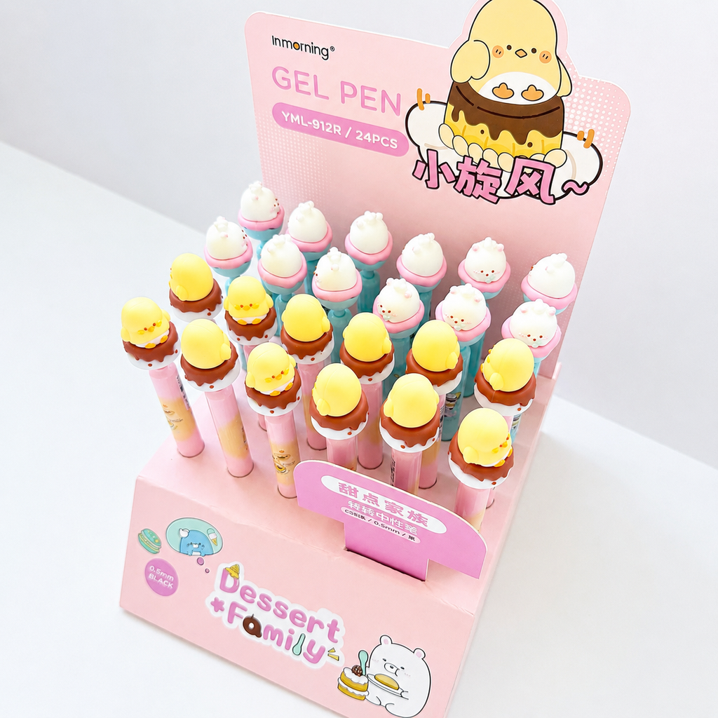 Dessert Family Gel Pen 🍮🐥 1 pcs