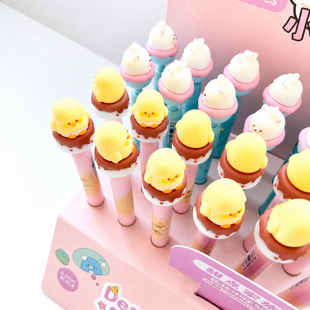 Dessert Family Gel Pen 🍮🐥 1 pcs