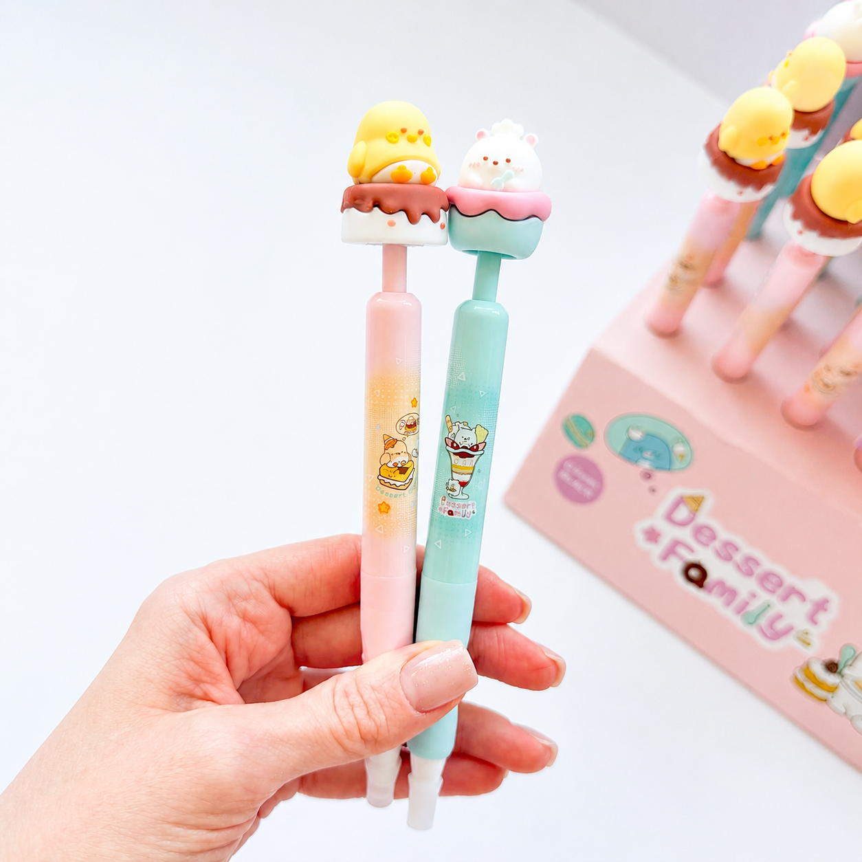 Dessert Family Gel Pen 🍮🐥 1 pcs