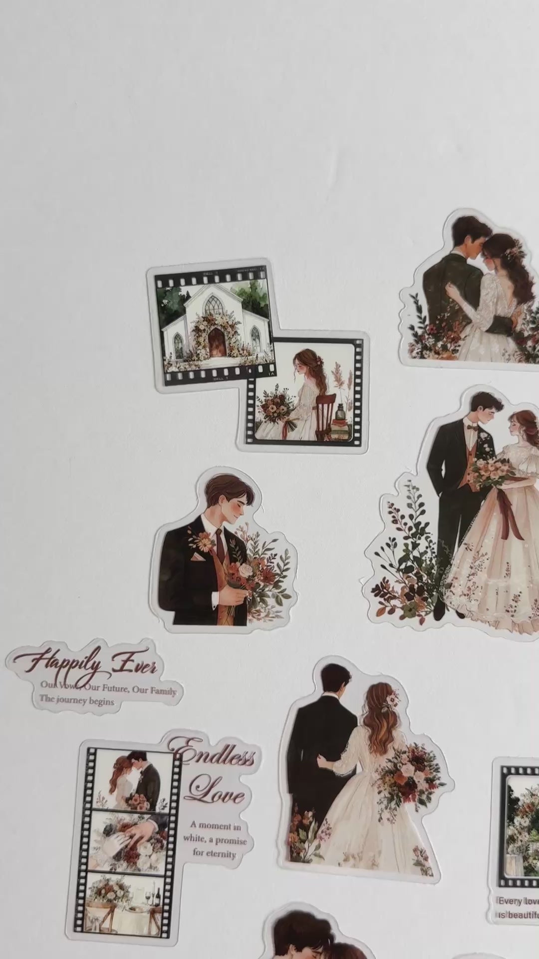 🌿 Garden Promise – Soft Future Dreams Sticker Set (15 pcs) 🌸🤍