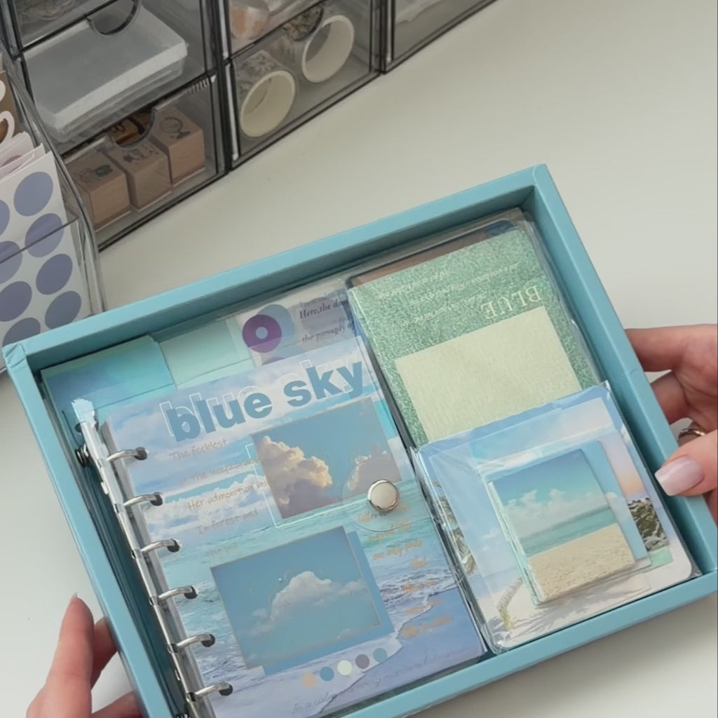 ☁️ Blue Sky Scrapbook Set (105 Pieces) ☁️