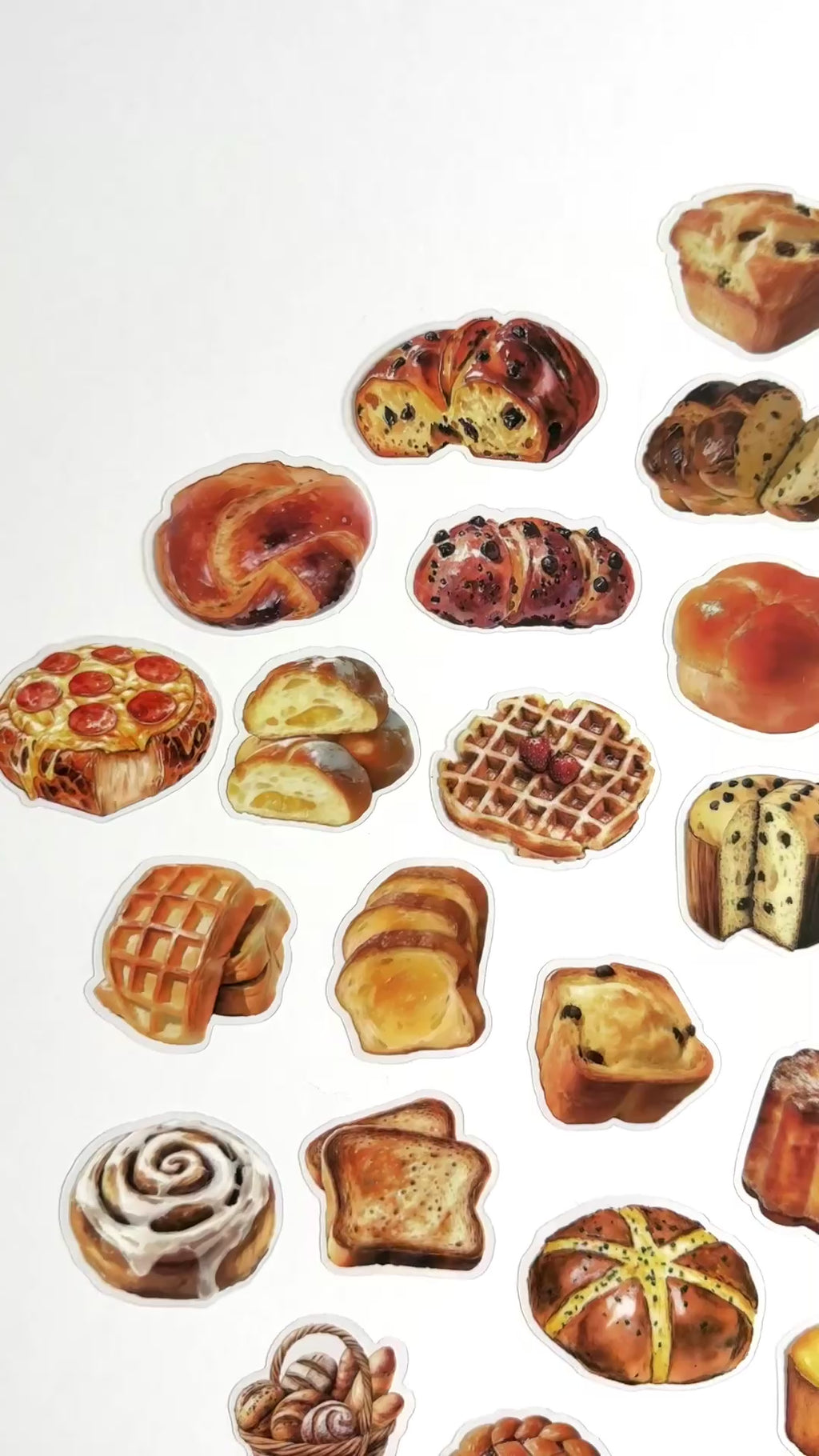 🥐 Morning Bakery Bliss – Cozy Pastry Sticker Pack (50 pcs) 🍞✨